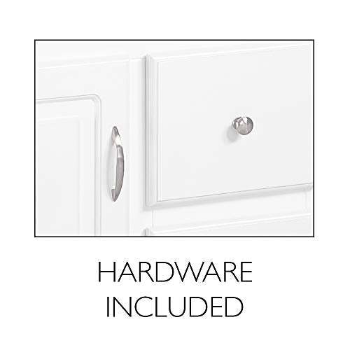 Design House Brookings 24 Inch Bathroom Vanity, Ready to Assemble, Solid Wood, Sherwin Williams® White, 586925 Design House