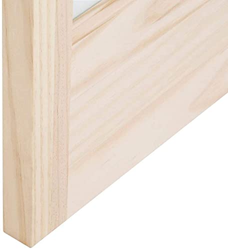 LTL Home Products 873726 Mission Glass Bifold Interior Solid Wood Door, 30" x 80", Unfinished Pine LTL Home Products