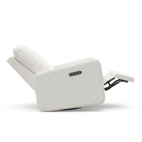 Graco Teddi Power Recliner Swivel Glider (Ivory Boucle) – Electronic Power Recline, USB-A & USB-C Charger, Premium Cushioning & Comfort Graco