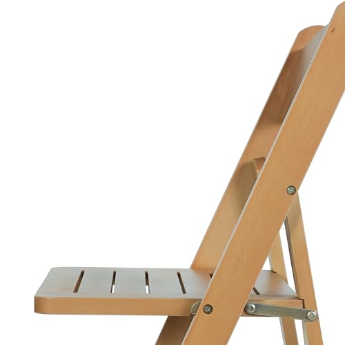 Flash Furniture Holden Commercial Grade Solid Wood Folding Dining Chair, Set of 1, Oak Flash Furniture