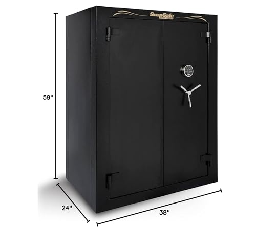 SnapSafe Super Titan XL Double Door Modular Gun Safe, Model 75014 - Secure Heavy Duty Safe Ideal as a Firearm Safe, Gun Vault, Home Safe for Valuables - Gun Safe with Electronic Lock, Fire Protection SnapSafe