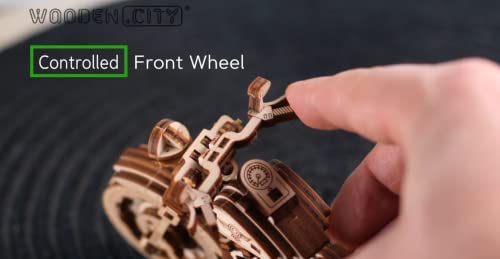 WOODEN.CITY Cruiser 3D Motorcycle Puzzle for Adults - Motorcycle Building Kit Adult - Wooden Model for Adults to Build - Build Your Own Motorcycle Kit - 3D Wooden Puzzle Model Motorcycle Kit to Build WOODEN.CITY
