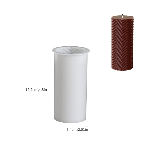 2 Pack Stripe Cylinder Pillar Spiral Candle Resin Mold - Resin Casting Silicone Molds for Home Decor & Candle Making Wave Spiral Mold