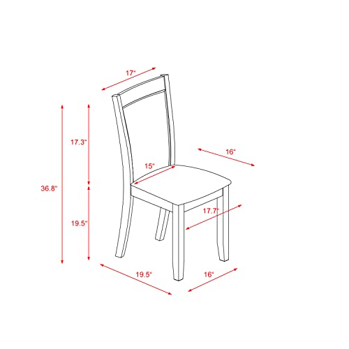 East West Furniture F2MZ7-N04 7 Piece Dining Room Furniture Set Consist of a Round Dining Table with Pedestal and 6 Light Tan Linen Fabric Upholstered Chairs, 48x48 Inch, Antique Walnut East West Furniture