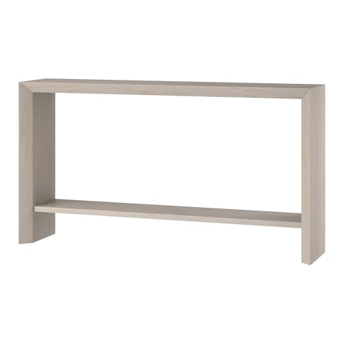 Henn&Hart 55" Wooden Rectangular Console Table Entryway Table, Sofa Table with Wooden Storage Shelf for Entryway, Living Room, Couch, Hallway, or Office, Beech White Henn&Hart