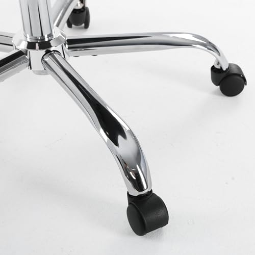 COLAMY Verso Home Desk Chair with Armrest, Leather Swivel Office Chair Adjustment Height with Wheels,Comfortable Padded Seat, Brown COLAMY