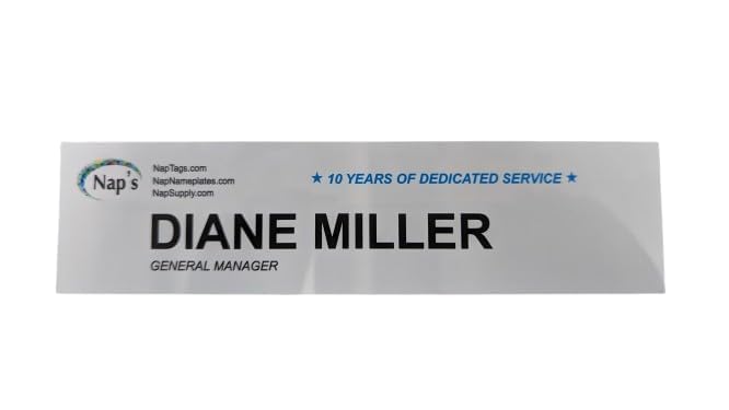Aluminum Office Nameplates - White Blank Sublimation Plates - Pack/10 (10x2) NapTags