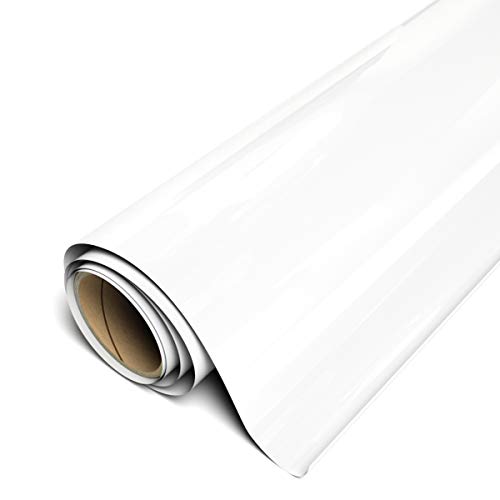 Siser EasyWeed Heat Transfer Vinyl 11.8" x 15ft Roll (White) - Compatible with Siser, Cricut, Silhouette and Other Craft/Professional Cutters - CPSIA Certified Siser