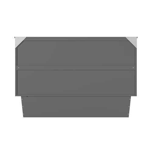 AFI, Monroe Queen Murphy Bed Chest with 6" Mattress, Storage Drawer & Built-in USB Charger, Grey AFI