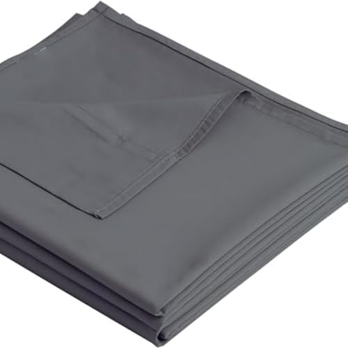 Flat Sheet-Premium Hotel 1-Piece Top Sheet, Luxury and Soft Quality Bedding Flat Sheet, Wrinkle-Free, Stain-Resistant (Dark Grey, Twin) JUWENIN