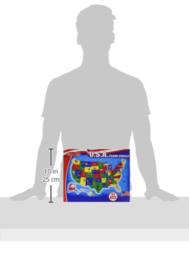 Melissa & Doug USA Map Floor Puzzle - 51 Pieces (2 x 3 feet) - FSC Certified Melissa & Doug