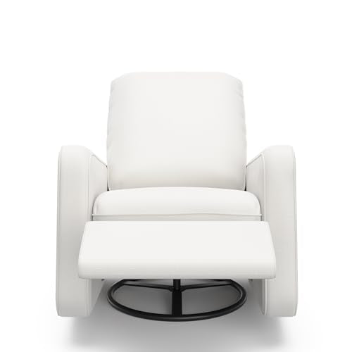 Graco Teddi Power Recliner Swivel Glider (Ivory Basketweave) – Electronic Power Recline, USB-A & USB-C Charger, Premium Cushioning & Comfort Graco