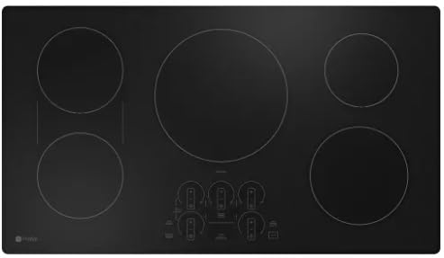 GE Built-In 5 Burner Black Induction Cooktop, PHP9036DTBB-- GE