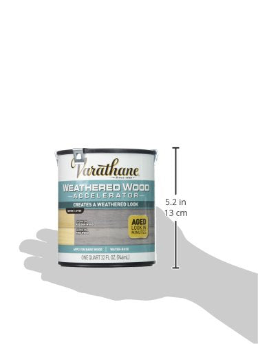 Varathane 313835 Weathered Wood Accelerator, Quart, Gray Varathane