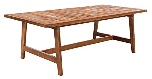 SAFAVIEH Outdoor Collection Blaze Coastal Acacia Wood/Light Brown 5-Piece Coffee Set PAT7080A, Natural/Natural Safavieh