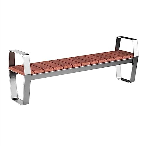 Garden Bench Outdoor Benches Weatherproof Outdoor Bench Chair, Outdoor Park Bench Backless, Outdoor Leisure Seat with Steel Legs and Armrests for Patio Poolside Garden Metal Garden Bench(Size:120*42* JHKJDS