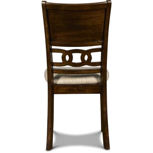Pemberly Row Solid Wood 5-Piece Round Dining Set in Cherry Brown Pemberly Row