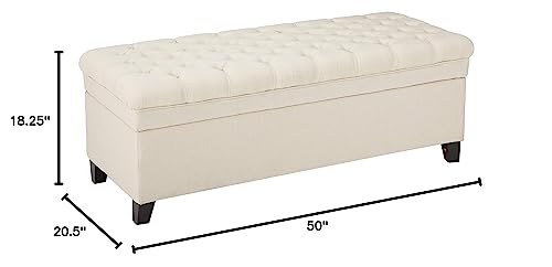 Christopher Knight Home Juliana Fabric Storage Ottoman, Beige Christopher Knight Home