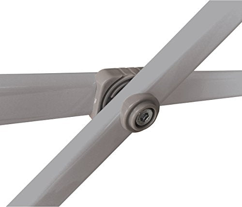 E-Z UP Ambassador Instant Pop Up Canopy Tent, 10' x 10', Roller Bag and 4 Piece Spike Set, White E-Z UP