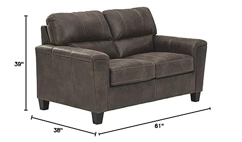 Signature Design by Ashley Navi Loveseat in Smoke Signature Design by Ashley