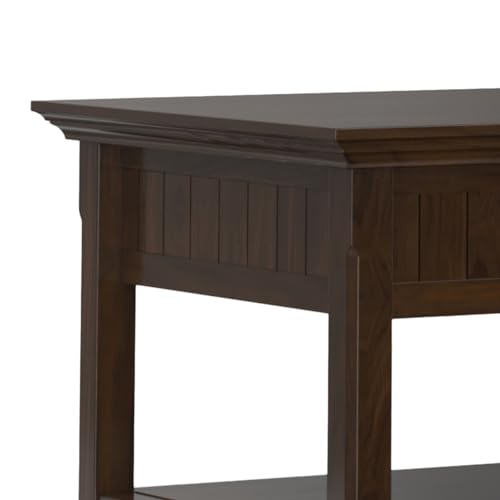 SIMPLIHOME Acadian Solid Wood 48 inch Wide Rectangle Transitional Lift Top Coffee Table in Brunette Brown for The Living Room and Family Room SIMPLIHOME