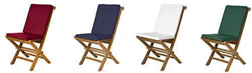 All Things Cedar TF22-2 Teak Folding Chair Set | Outdoor Patio Wooden Foldable Chairs | Fully Assembled, Java Finish, Solid Brass Fittings | Portable Outdoor Chairs 18x23x36 All Things Cedar