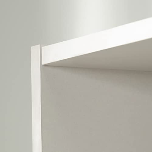 Sauder Beginnings 3-Shelf Bookcase, Bookshelf with Adjustable Storage Shelves, L: 24.57" x W: 11.50" x H: 71.18", Soft White Sauder