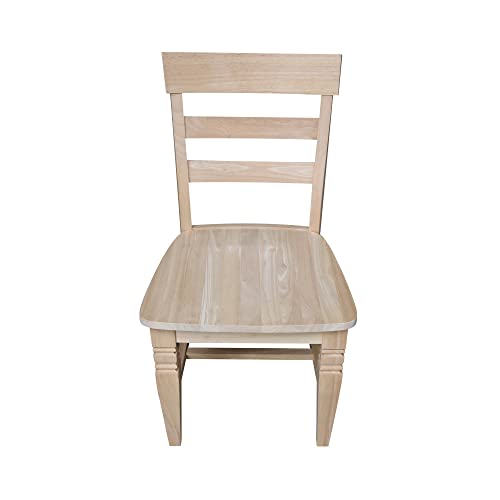 International Concepts Java Chair with Solid Wood Seat, Unfinished IC International Concepts