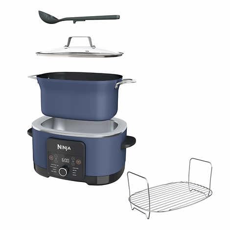 Ninja Foodi PossibleCooker PRO 8.5 Quart Multi-Cooker, with 8-in-1 Slow Cooker, Dutch Oven, Steamer & More, Glass Lid & Integrated Spoon, Nonstick, Oven Safe Pot to 500°F, Navy (Blue) Ninja