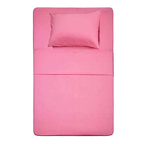 Best Season 3 Piece Bed Sheet Set (Twin,Peach Pink) 1 Flat Sheet,1 Fitted Sheet and 1 Pillow Cases,100% Brushed Microfiber 1800 Luxury Bedding,Deep Pockets,Extra Soft & Fade Resistant Best Season