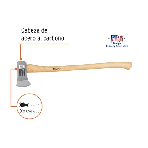 TRUPER HM-3-1/2M 3 1/2 lb Michigan Axe, 34" Hickory Handle Truper