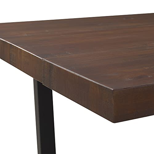 Walker Edison Andre Modern Solid Wood Dining Table, 72 Inch, Mahogany Walker Edison
