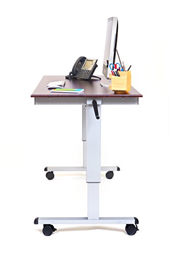 Luxor STANDUP-CF60-DW 60" High Speed Crank Adjustable Stand Up Desk Luxor
