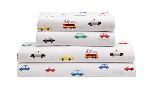 MALLARY BY MATTHEW Kids Super-Soft 100% Microfiber Print Sheet, Cars, Full MALLARY BY MATTHEW