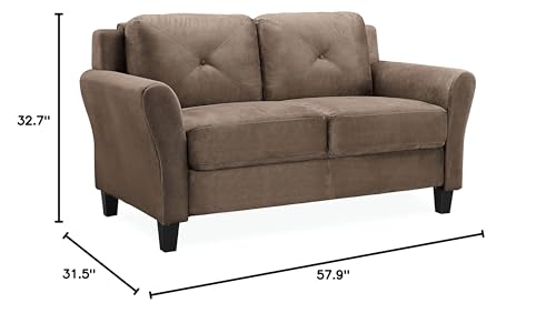 Lifestyle Solutions Harrington Loveseat, Black Studio Living