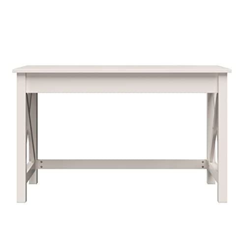 Lavish Home Writing Desk - Work Desk with X-Pattern Legs - for Office, Bedroom, Computer, or Craft Table - Home Office Desks (White) Lavish Home
