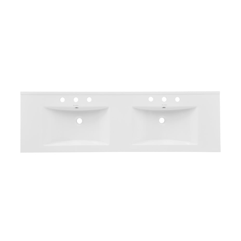 60" Vanity Top Bathroom Sink with 3 Holes Swiss Madison