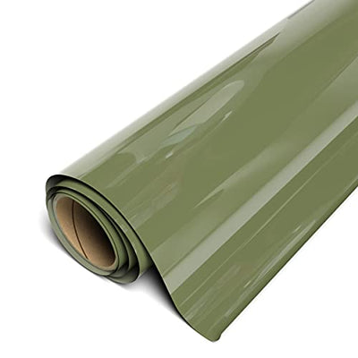 Siser EasyWeed Heat Transfer Vinyl 11.8" x 3ft Roll (Green Olive) - Compatible with Siser, Cricut, Silhouette and Other Craft/Professional Cutters - CPSIA Certified