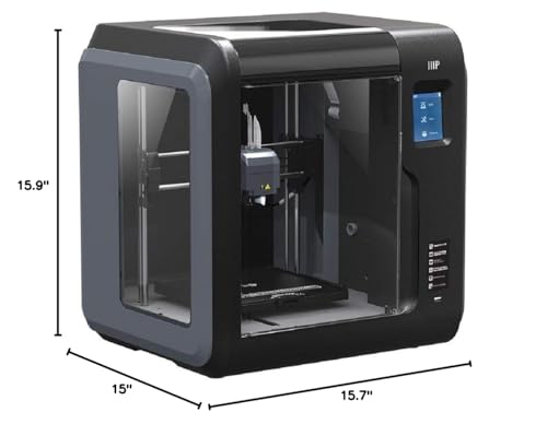 Monoprice Voxel 3D Printer - Fully Enclosed with Removable Heated Build Plate (150 x 150 x 150 mm) Touch Screen, 8GB And Wi-Fi, Black/Gray, Large Monoprice