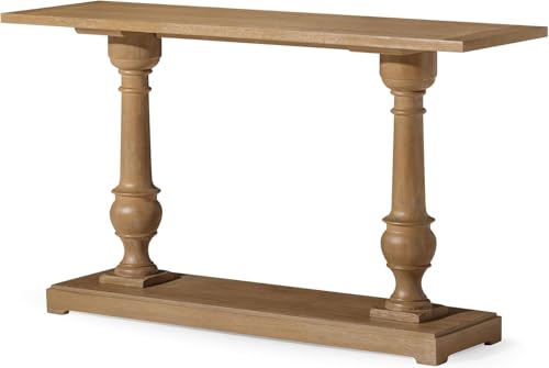 Maven Lane Arthur Traditional Rectangular Accent Console Table for Small Spaces and Front Door Entrance Hallway in Antiqued Natural Finish Maven Lane