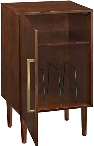 Crosley Furniture Everett Record Player Stand with Storage for Vinyl Records, Mahogany Crosley