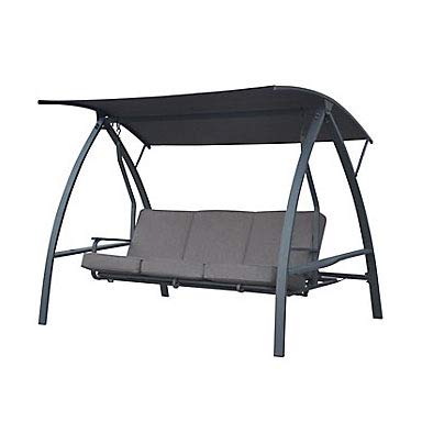 Garden Winds Replacement Canopy Top Cover for The Marquette Hammock Swing - Riplock 350 - Slate Gray