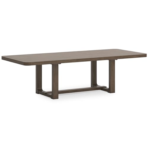 Signature Design by Ashley Cabalynn Farmhouse Dining Extension Table with 1 Removable Center Leaf, Light Brown Signature Design by Ashley
