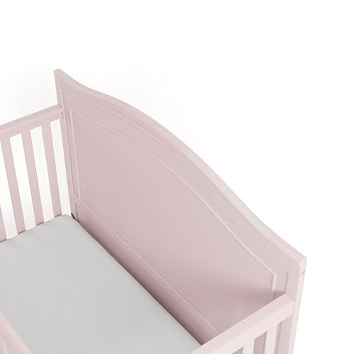 Graco Paris 4-in-1 Convertible Crib – GREENGUARD Gold Certified, Converts to Toddler Bed and Daybed, Fits Standard Full-Size Crib Mattress, Adjustable Mattress Support Base (Blush)