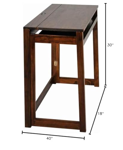 Casual Home Folding Desk with Pull-Out & USB Ports Casual Home