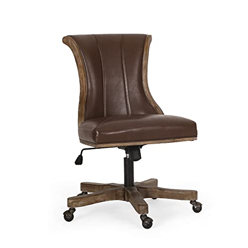Christopher Knight Home Coulee Office Chair, Dark Brown + Natural Christopher Knight Home