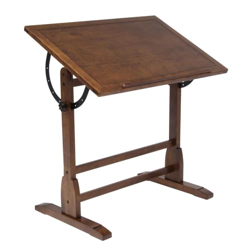 HomeStock Baroque Bonanza Drafting Table, 30" D X 42" W X 34" H, Adjustable Feature, Classroom Type, Tabletop Mounting Type, Engineered Wood Finish - Length:144 144 HomeStock