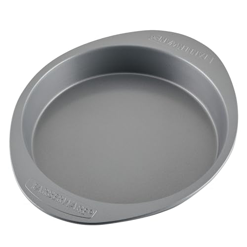 Farberware Nonstick Bakeware Baking Pan / Nonstick Cake Pan, Round - 9 Inch, Gray, 1 Count (Pack of 1) Farberware
