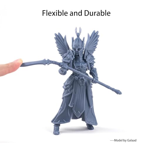 Siraya Tech Tenacious Easy Grey 3D Printer Resin, Easy-to-Print Flexible Resin with High Impact Resistance, Great Resolution, and High Toughness - No Mixing Needed, Perfect for MSLA/DLP/SLA, 2kg Siraya Tech