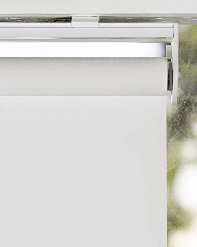 CHICOLOGY Roller Window Shades , Window Blinds , Window Shades for Home , Roller Shades , Window Treatments , Window Blinds Cordless , Door Blinds , Byssus White (Blackout), 30"W X 72"H CHICOLOGY